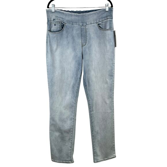 Gloria Vanderbilt Amanda Pull On Light Wash Stretch Jegging Denim Jeans 16 NWT - Picture 2 of 16